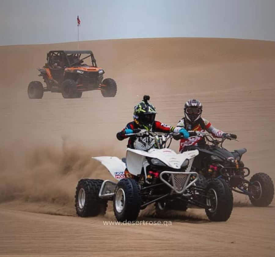 Desert Safari, Quad Bike, Camel Ride, Falcon & Sandboarding - Doha pickup to the first desert sights (Mesaieed and dunes)