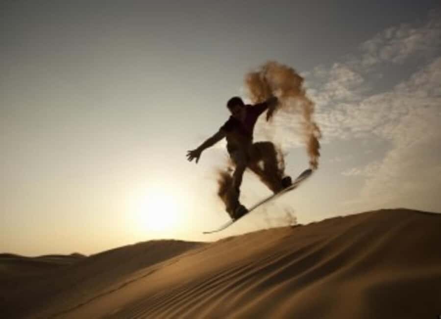 Desert Safari, Quad Bike, Camel Ride, Falcon & Sandboarding - Inland sea swim at Khor al Udiad: the scenery reset