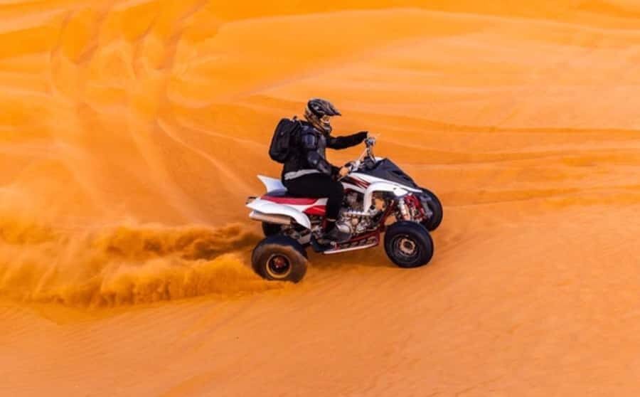 Doha: Desert All Activities ATV Quad Bike, Dune Bashing - Inland Sea Stops and Dune Bashing: The Saudi-Border Photo Moment