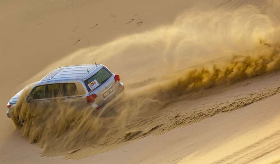 Doha; Desert safari, camel ride, sandboarding, Inland Sea - The dune bashing segments: where the ride really earns its keep