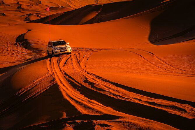 Doha Desert Safari Dune bashing,Sandboarding,CamelRide,Inland Sea - Pickup and timing: what a 4-hour adventure adds up to