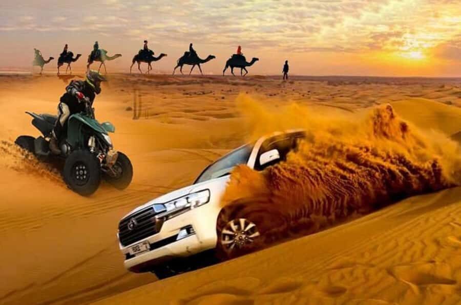 Doha: Desert Safari, Quad Biking, Sand Boarding & Camel Ride - 4WD Toyota dune bashing from Doha’s city pace to desert speed