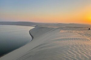 Doha: Desert Safari, Sand Boarding, Camel Ride & Inland Sea Tour - Sealine Beach: where the camel ride and tyre deflation happen