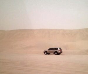 Doha Desert Safari: Sandboarding, Camel Ride & Swimming Fun - Dune Bashing in the Qatar Desert: Fast, Fun, and Driver-Dependent