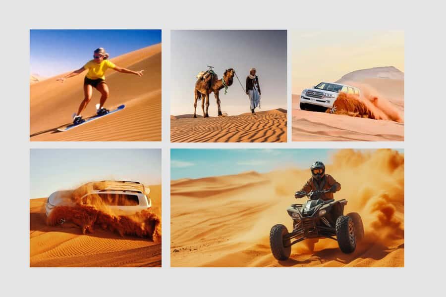Doha: DesertSafari with Quad Bike, Camel Ride & Sandboarding - Quad bike (optional 250cc) on a dedicated track: the real off-road break