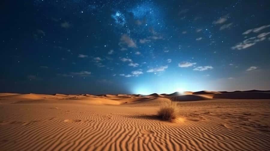 Doha Night Desert Safari Stargazing And Camel Ride - Inland Sea Beach: coffee, photos, and a real nighttime contrast