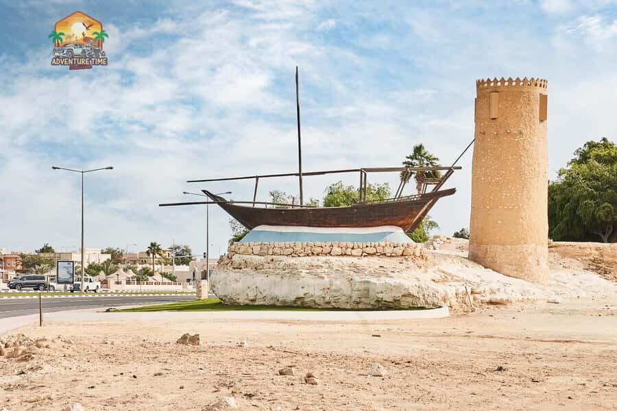 Doha North Qatar Tour Zubara Fort, Mangroves, Jumail Village - Al Zubara Fort at UNESCO scale: walls built for defense and heat