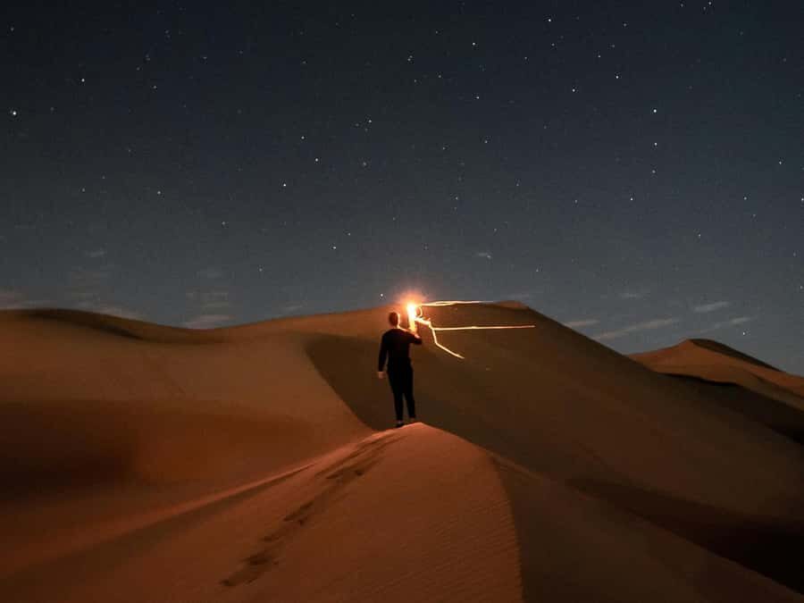 Doha: Private Desert Safari at Night with Stargazing - A Second Mesaieed Dune Session: More Action, Different Pace
