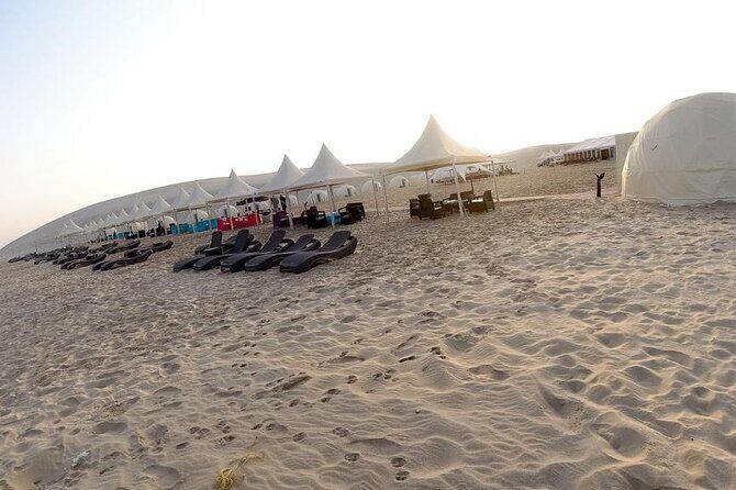 Doha Private Overnight Desert Safari - Desert Camp Night: Dinner, Breakfast, Shisha, and Beach-Game Time