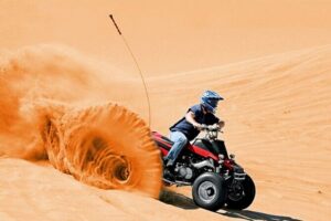 Doha Qatar ATV, Quad Or Buggy, DuneBashing,CamelRide,Sandboarding - Sealine Beach: Self-Driving Quads and the First Camel Moments