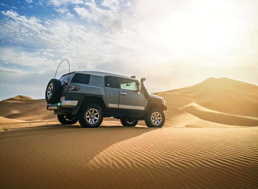 Doha: Relax Desert Safari, Camel Ride, Inland Sea, Swimming - Mesaieed Stops: Photos, Camels, Quads, and Off-Road Views