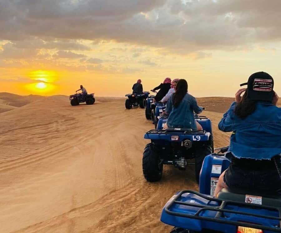 Doha: Relax Desert Safari, Camel Ride, Inland Sea, Swimming - Tea, Coffee, and Dune Bashing Beats: What the Mid-Route Stops Do