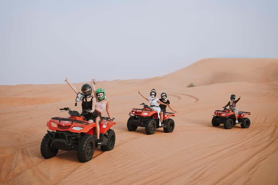 Doha: Safari, ATV, Camels, Sandboarding and Inland Sea Tour - Pre-dune energy at Sealine Beach: photos, timing, and desert setup