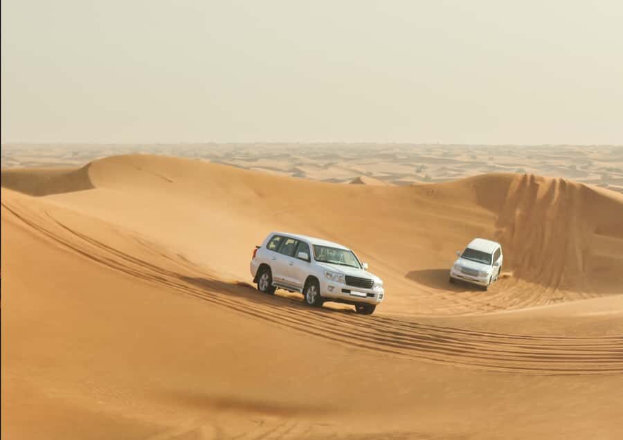 Doha: Sunset Safari, Dune Bashing, Sandboarding & Camel Ride - The sunset stop: 15 minutes that change the whole mood