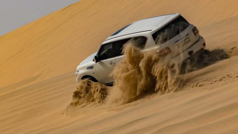 Doha:Private Desert Safari, Falcon, Sandboarding,inland sea - Inland Sea Stop: Sandboarding Runs and Dune Bashing Rhythm