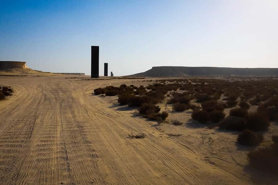 Explore Zekreet: Richard Serra Art & Mushroom Rock Wonders - Ras Abrouq Peninsula: the umbrella-shaped stone hut with a TV-production backstory