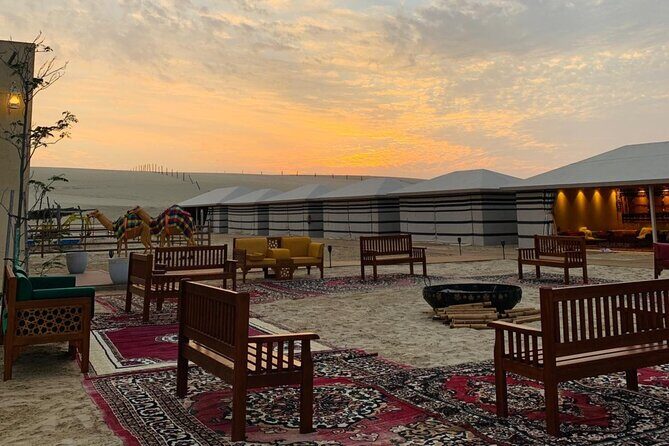 Full-day Qatar desert safari: dune bashing, sandboarding, camels - Khor Al Udaid Beach: your view changes shape here