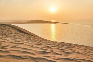 Private Doha Desert Safari and Inland Sea Tour, Best adventures - Desert camp time: sandboarding, camels, and quad bikes