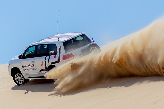 Qatar Half Day Desert Safari(Camel Rides & Sandboarding) - Stop 1: Khor Al Udaid Beach (the desert meets the shoreline)