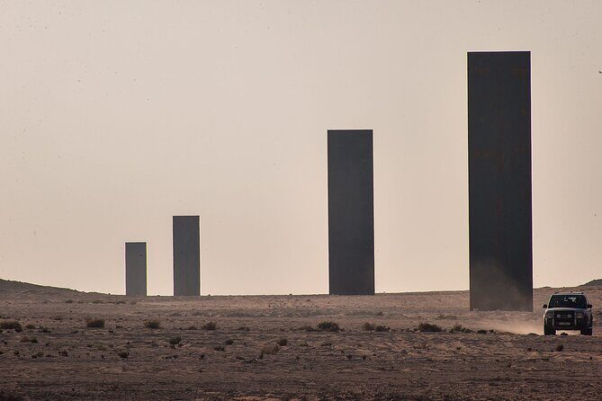 West Of Qatar Richard Serra sculpture, Mushroom Hills,Camel track - Richard Serra in the desert: EAST-WEST / WEST-EAST